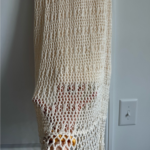 Crochet Midi Skirt With Fringe Bottom - Picture 2 of 3